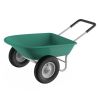 2-Wheeled Garden Wheelbarrow‚Äì Large Capacity Rolling Utility Dump Cart for Residential DIY Landscaping;  Lawn Care and Remodeling