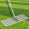 VEVOR Lawn Leveler Tool 17 x 10 in, Lawn Leveling Rake with 77 in Long Handle, Soil Leveling Tool Stainless Steel, Leveling Soil Dirt or Sand Ground S