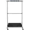 VEVOR Garden Tool Organizer, 10 Slots with Hooks, Yard Tool Tower Rack with Wheels for Garage Organization and Storage, Hold Long-Handled Tool/Rake/Br