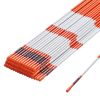 VEVOR Driveway Markers, 100 PCS 48 inch, 0.4 inch Diameter, Orange Fiberglass Poles Snow Stakes with Reflective Tape, 12" Steel Drill Bit & Protection