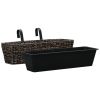 Garden Planters 2 pcs Water Hyacinth Brown