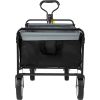 VEVOR Wagon Cart, Collapsible Folding Cart with 176lbs Load, Outdoor Utility Garden Cart, Adjustable Handle, Portable Foldable Wagons with Wheels for