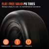 VEVOR Lawn Mower Tires with Rim, 11x4-7" Tubeless Tractor Tires, 2-Pack Tire and Wheel Assemby, Flat-free PU Tire, 3.4" Centered Hub, 3/4" Bushing Siz