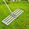 VEVOR Lawn Leveler Tool 17 x 10 in, Lawn Leveling Rake with 77 in Long Handle, Soil Leveling Tool Stainless Steel, Leveling Soil Dirt or Sand Ground S