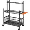 VEVOR Garden Tool Organizer, 16 Slots with Hooks, Yard Tool Tower Rack with Wheels for Garage Organization and Storage, Hold Long-Handled Tool/Rake/Br