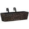 Garden Planters 2 pcs Water Hyacinth Brown