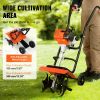 VEVOR Tiller Cultivator, 31CC 4-Stroke Garden Cultivator, Tiller with 4 Steel Adjustable Front Tines for Lawn, Garden and Field Cultivation