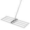 VEVOR Lawn Leveler Tool 17 x 10 in, Lawn Leveling Rake with 77 in Long Handle, Soil Leveling Tool Stainless Steel, Leveling Soil Dirt or Sand Ground S