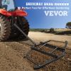 VEVOR Driveway Drag 66" Width, Tow Behind Drag Harrow 35" Length, 4" Height, Driveway Tractor Harrow with 2 Adjustable Bars, Heavy Duty Steel, Drivewa