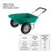 2-Wheeled Garden Wheelbarrow‚Äì Large Capacity Rolling Utility Dump Cart for Residential DIY Landscaping;  Lawn Care and Remodeling