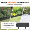 VEVOR Steel Landscape Edging, 5-pack Steel Garden Edging Borders, 39" L x 4" H Strips, Hammer-in Edging Border, Bendable Metal Landscape Edging for Ya