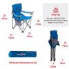 Oversized Folding Camping Chair, Heavy Duty Supports 300 LBS, Portable Chairs For Outdoor Lawn Beach Camp Picnic