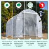 Walk-in Tunnel Greenhouse with Watering System Heavy Duty Portable Green House Protect Gardening Plants 1 Zipper Mesh Door, 8 Roll-up Windows, Thicken