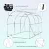 Walk-in Tunnel Greenhouse with Watering System Heavy Duty Portable Green House Protect Gardening Plants 1 Zipper Mesh Door, 8 Roll-up Windows, Thicken