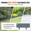 VEVOR Steel Landscape Edging, 5-pack Steel Garden Edging Borders, 39" L x 3" H Strips, Hammer-in Edging Border, Bendable Metal Landscape Edging for Ya